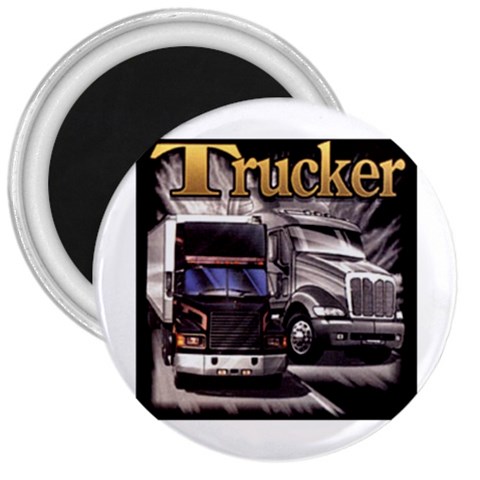 Trucker 3  Magnet from UrbanLoad.com Front