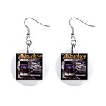 Trucker 1  Button Earrings