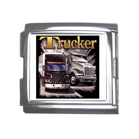 Trucker Mega Link Italian Charm (18mm) from UrbanLoad.com Front