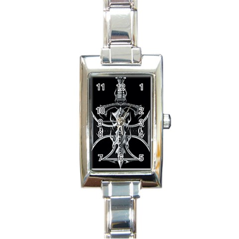 Cross Rectangular Italian Charm Watch from UrbanLoad.com Front