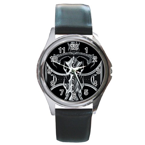 Cross Round Metal Watch from UrbanLoad.com Front