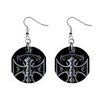 Cross 1  Button Earrings