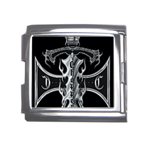 Cross Mega Link Italian Charm (18mm) from UrbanLoad.com Front