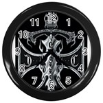 Cross Wall Clock (Black)