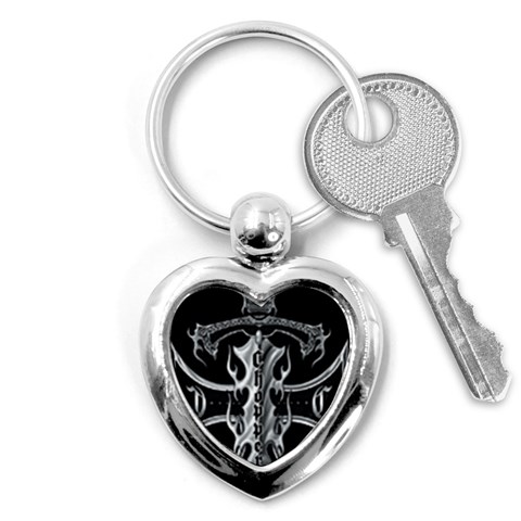 Cross Key Chain (Heart) from UrbanLoad.com Front