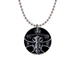 Cross 1  Button Necklace