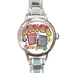 Bingo Game Round Italian Charm Watch