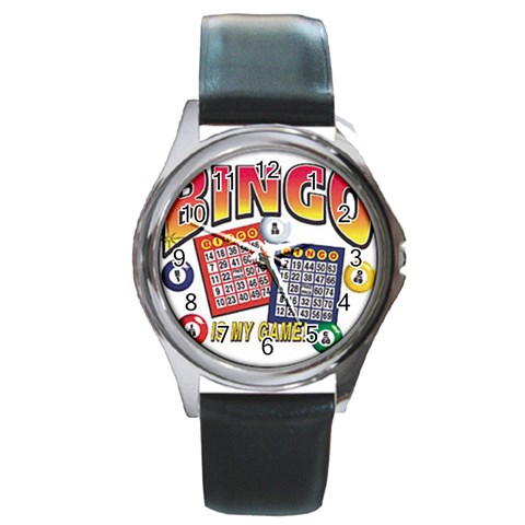 Bingo Game Round Metal Watch from UrbanLoad.com Front