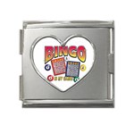 Bingo Game Mega Link Heart Italian Charm (18mm)