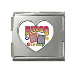 Bingo Game Mega Link Heart Italian Charm (18mm)