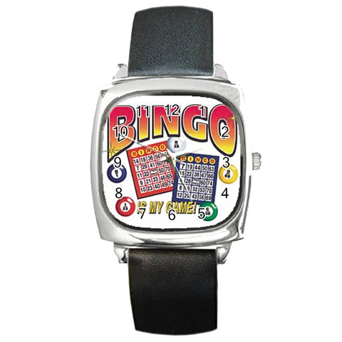 Bingo Game Square Metal Watch from UrbanLoad.com Front