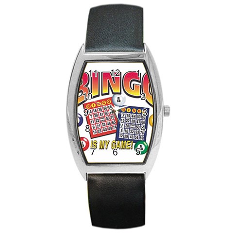 Bingo Game Barrel Style Metal Watch from UrbanLoad.com Front