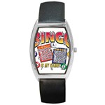 Bingo Game Barrel Style Metal Watch