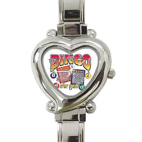 Bingo Game Heart Italian Charm Watch from UrbanLoad.com Front