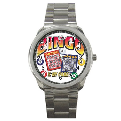 Bingo Game Sport Metal Watch from UrbanLoad.com Front