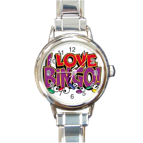 Love Bingo Round Italian Charm Watch from UrbanLoad.com Front