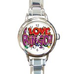 Love Bingo Round Italian Charm Watch