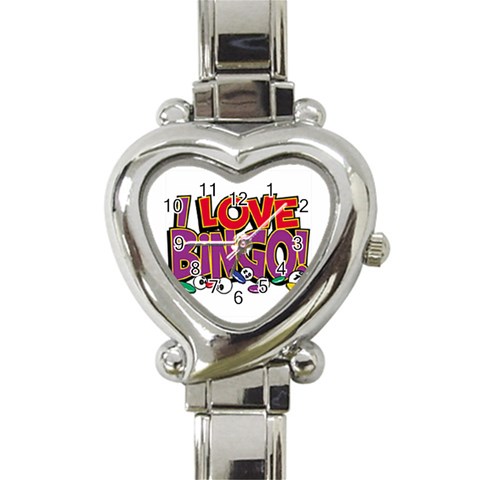 Love Bingo Heart Italian Charm Watch from UrbanLoad.com Front