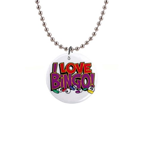 Love Bingo 1  Button Necklace from UrbanLoad.com Front