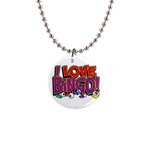 Love Bingo 1  Button Necklace