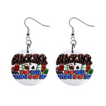 Blackjack 1  Button Earrings