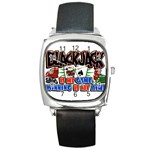 Blackjack Square Metal Watch