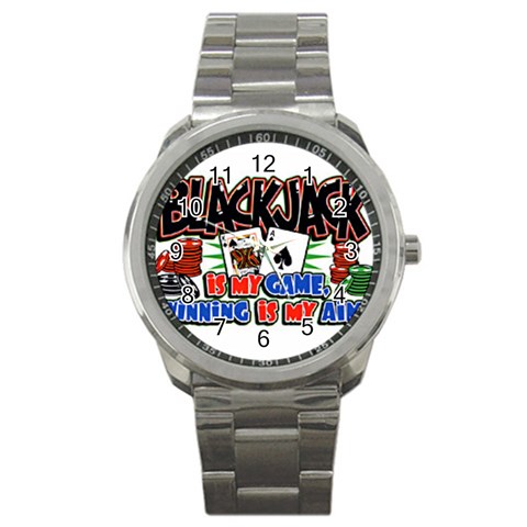 Blackjack Sport Metal Watch from UrbanLoad.com Front