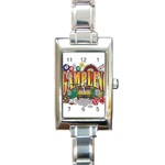 Gambling Rectangular Italian Charm Watch