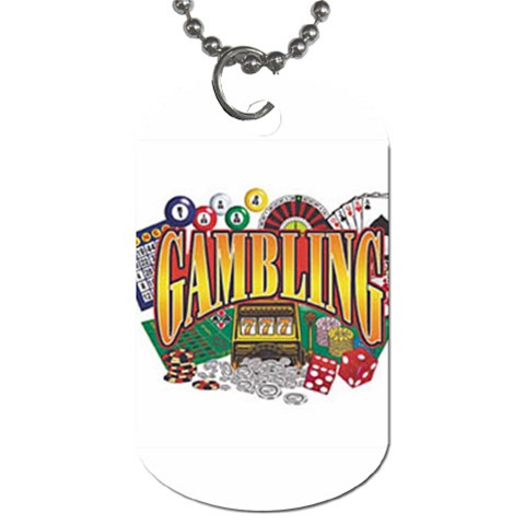 Gambling Dog Tag (One Side) from UrbanLoad.com Front
