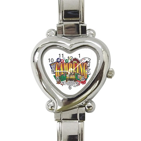 Gambling Heart Italian Charm Watch from UrbanLoad.com Front