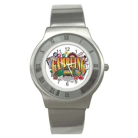 Gambling Stainless Steel Watch from UrbanLoad.com Front