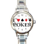 Poker Round Italian Charm Watch