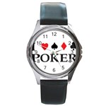 Poker Round Metal Watch