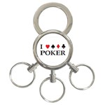 Poker 3-Ring Key Chain