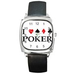 Poker Square Metal Watch