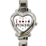 Poker Heart Italian Charm Watch