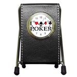 Poker Pen Holder Desk Clock