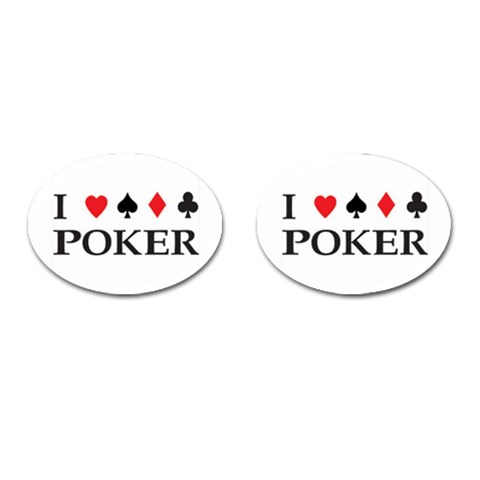 Poker Cufflinks (Oval) from UrbanLoad.com Front(Pair)