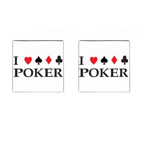 Poker Cufflinks (Square) from UrbanLoad.com Front(Pair)