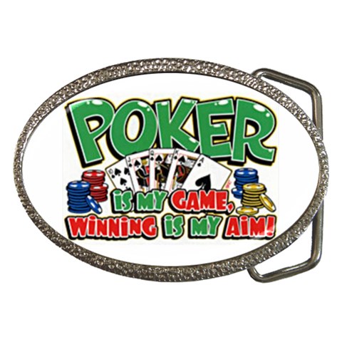 Poker Game Belt Buckle from UrbanLoad.com Front