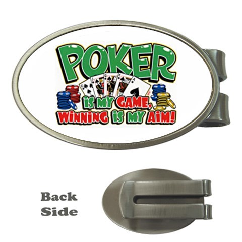 Poker Game Money Clip (Oval) from UrbanLoad.com Front