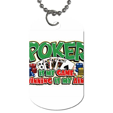 Poker Game Dog Tag (One Side) from UrbanLoad.com Front