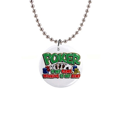 Poker Game 1  Button Necklace from UrbanLoad.com Front