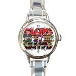 Slots Round Italian Charm Watch