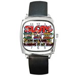 Slots Square Metal Watch