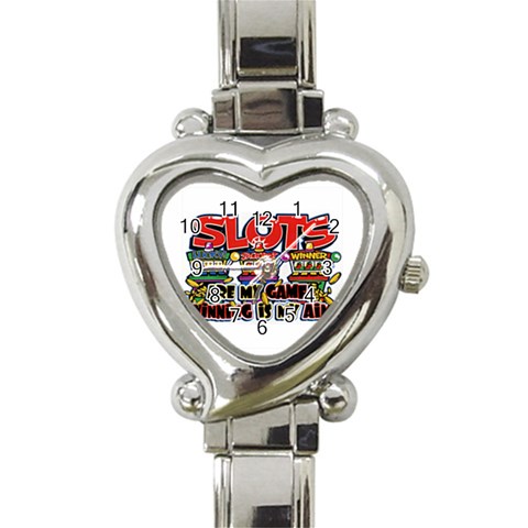 Slots Heart Italian Charm Watch from UrbanLoad.com Front