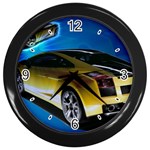 Super Car D29 Wall Clock (Black)