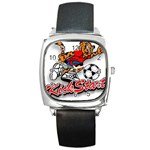 Soccer Square Metal Watch