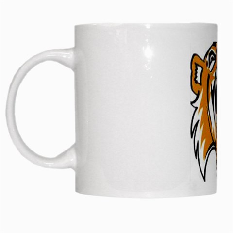 Tiger White Mug from UrbanLoad.com Left