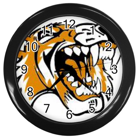 Tiger Wall Clock (Black) from UrbanLoad.com Front